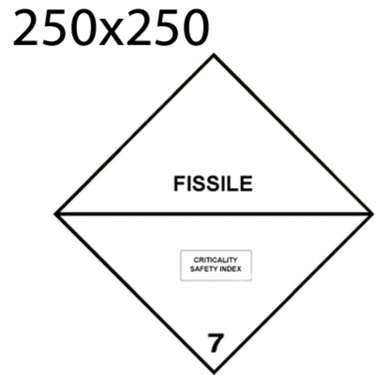 Bild von Gefahrgutetikette 250x250