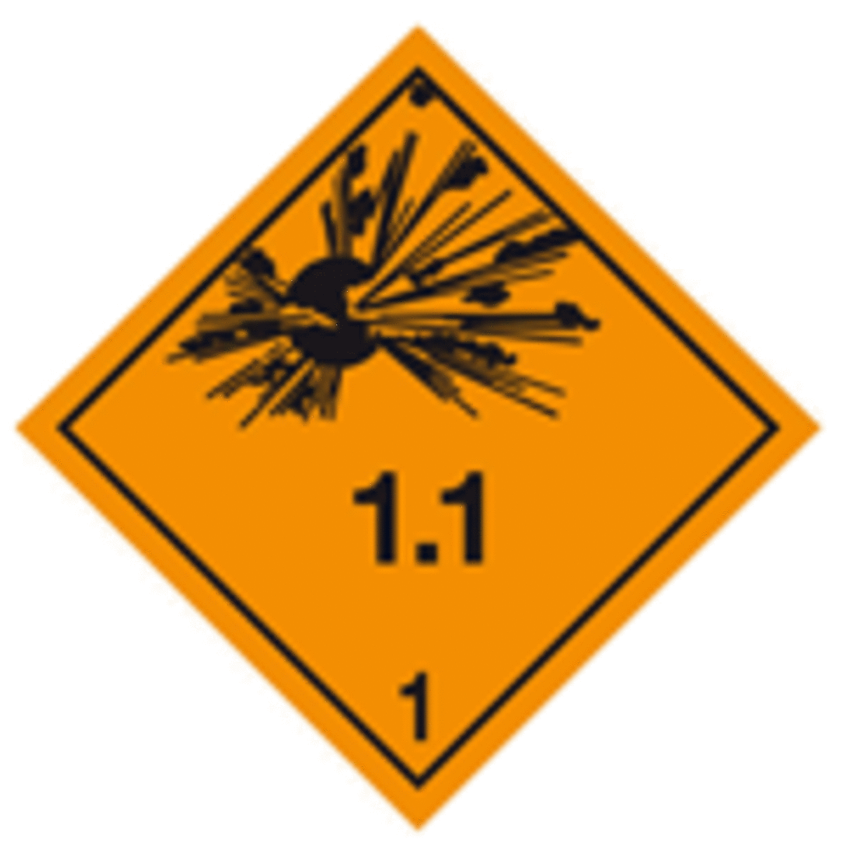 Bild von Gefahrgutetikette 1.1