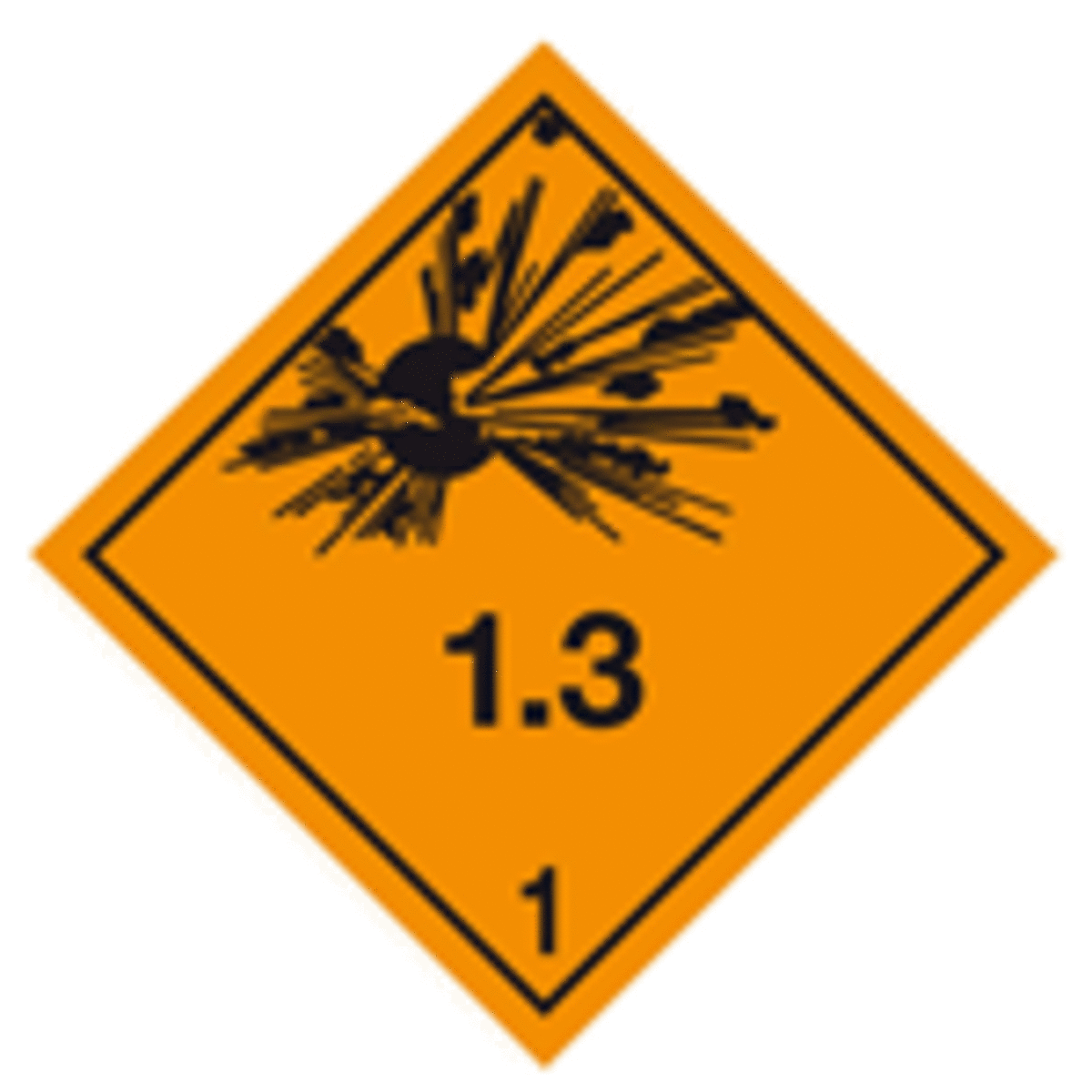 Bild von Gefahrgutetikette 1.3