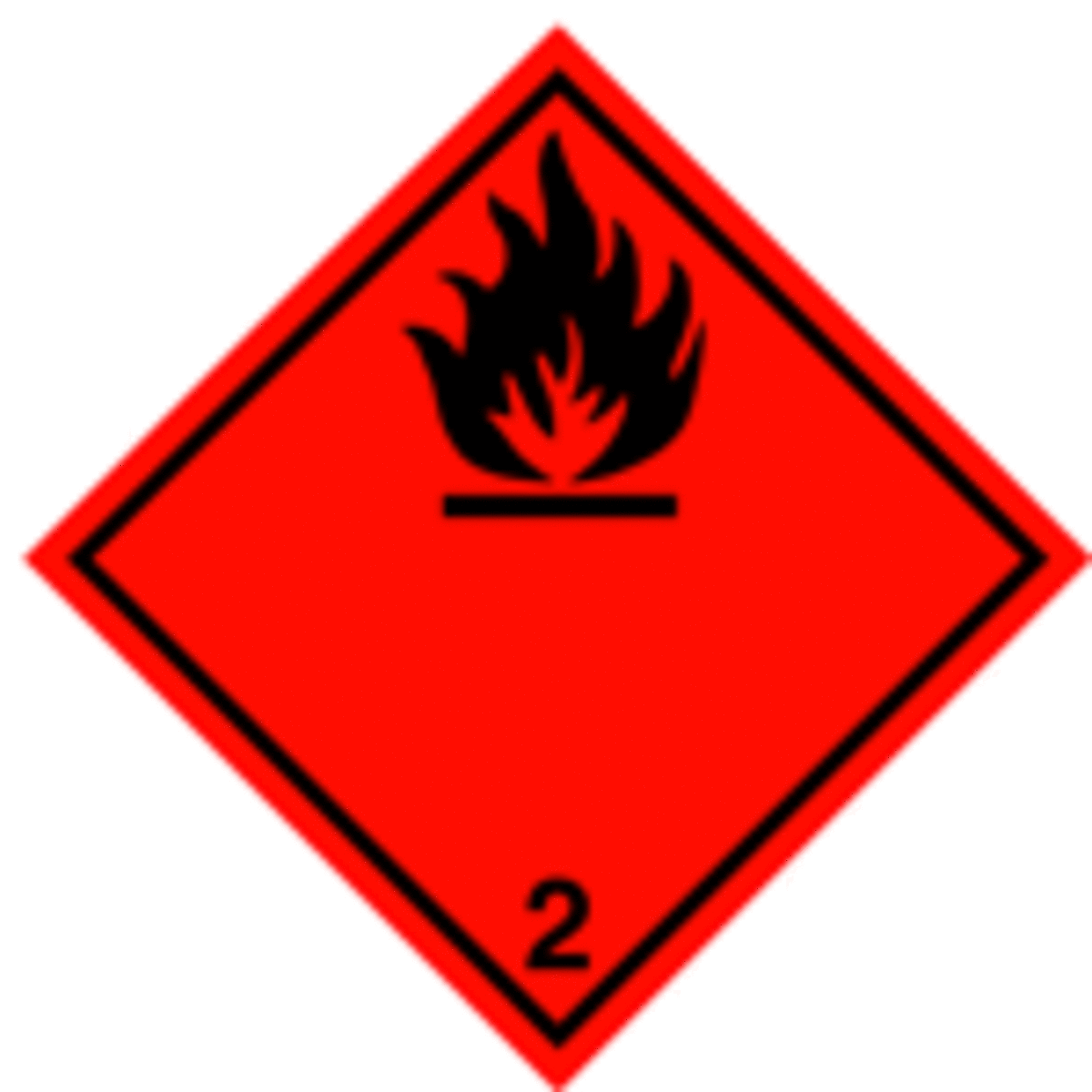 Bild von Gefahrgutetikette 2.1