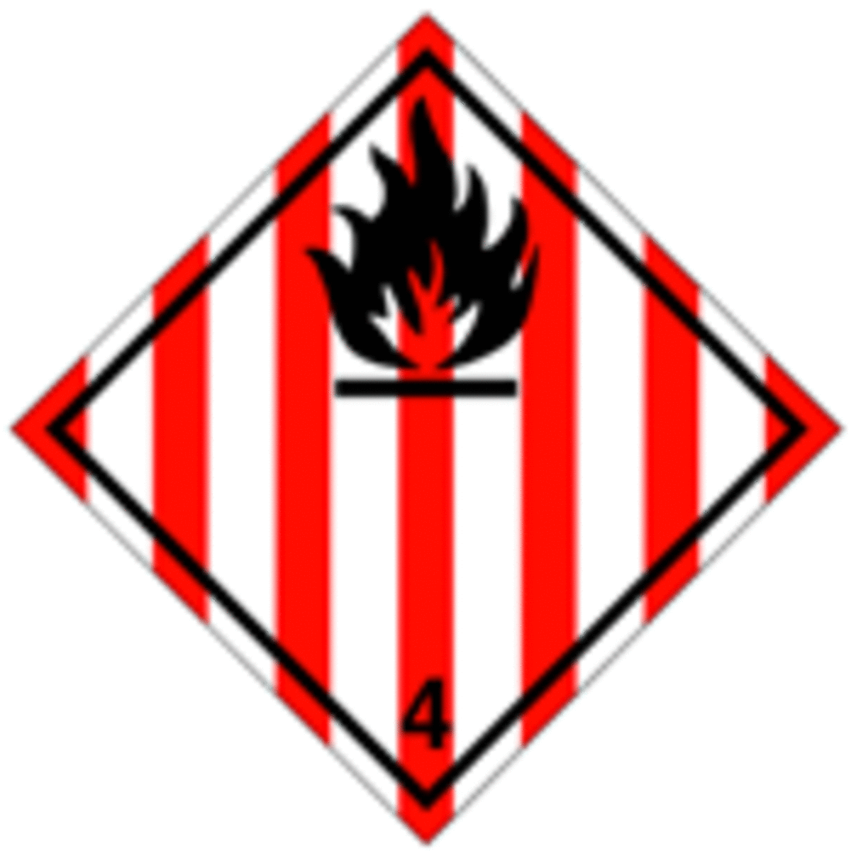 Bild von Gefahrgutetikette 4.1