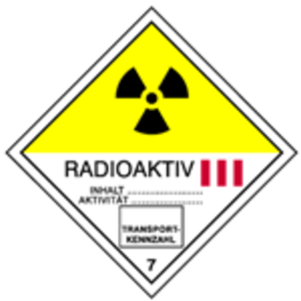 Bild von Gefahrgutetikette 7C