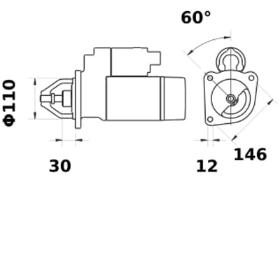 Anlasser 24 V 4.0 kW