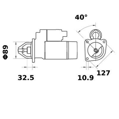 Anlasser 12 V 2.8 kW