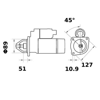 Anlasser 12 V 3.1 kW