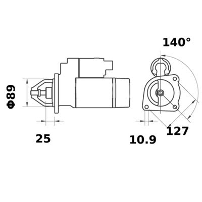 Anlasser 12 V 3.1 kW