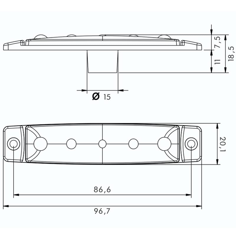 Positionsleuchte Proplast 12-24V