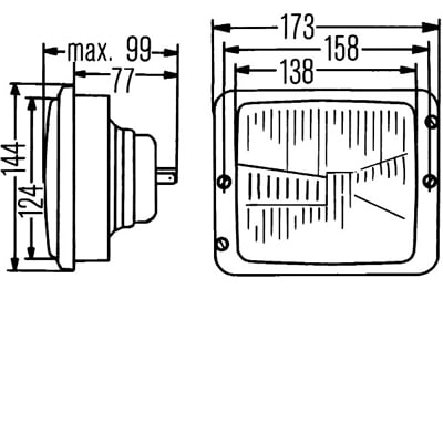 Einbauscheinwerfer mit Standlicht