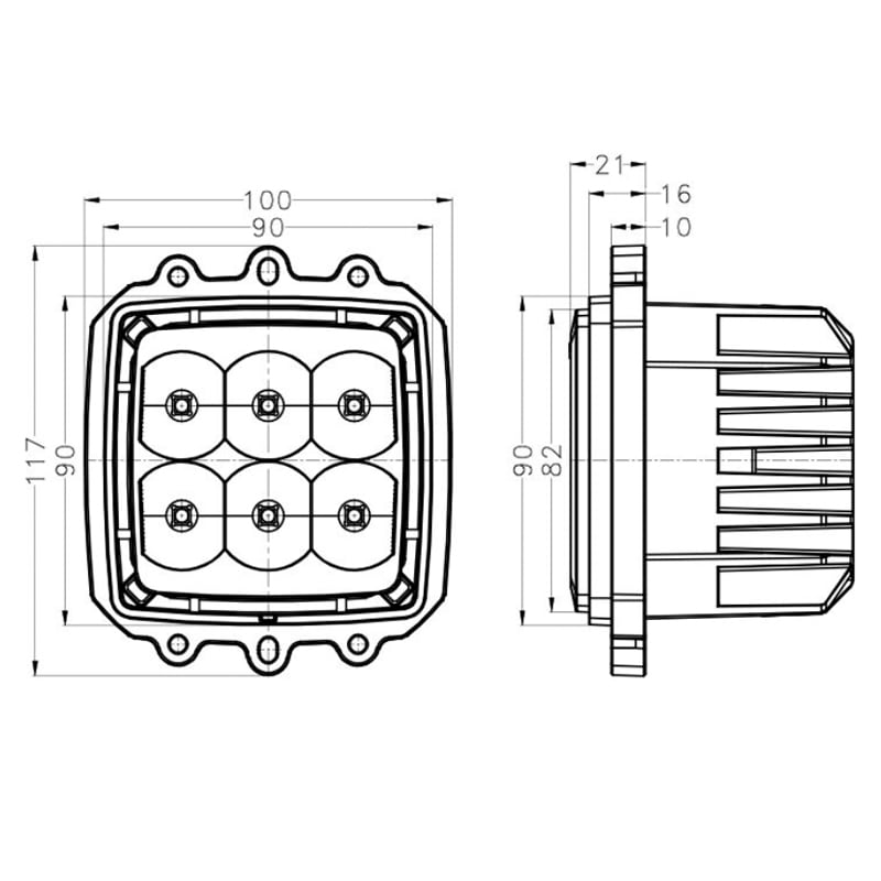 Bild von LED-Arbeitsscheinwerfer 12-24 V