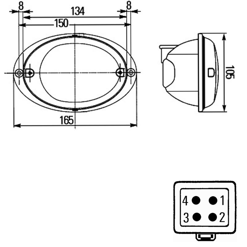 Bild von Schlussleuchte Agroluna Hella