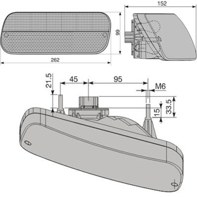 Bild von Ersatzglas zu Schlussleuchte Rubbolite NEW HOLLAND