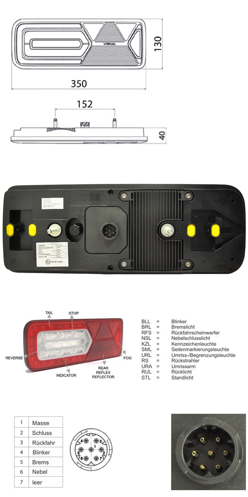 LED Schlussleuchte Vignal LC12