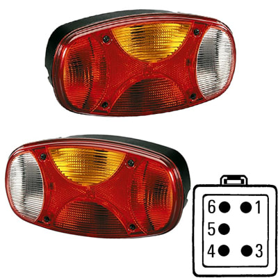 Bild von Schlussleuchte Hella «Cargoluna» mit Zentralstecker Deutsch