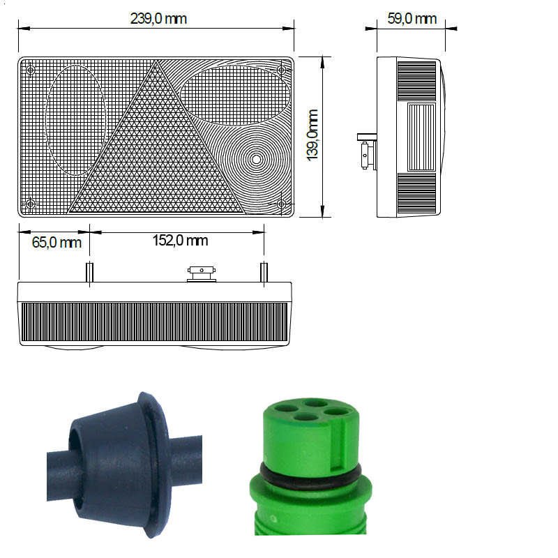 Schlussleuchte Lissabon links