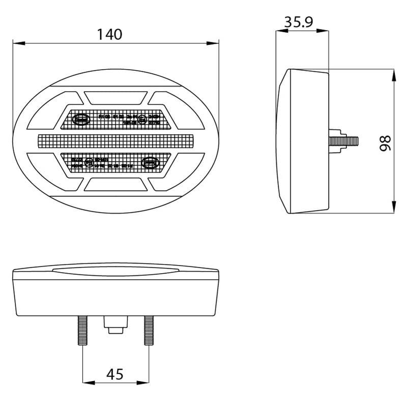 LED Schlussleuchte 12/24V