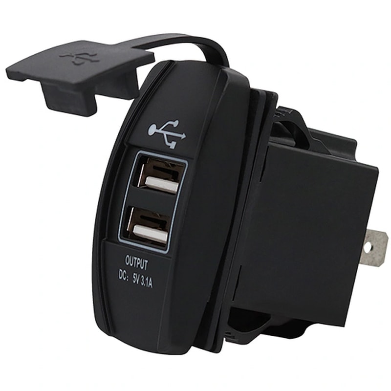 Einbaudose 36.8 x 21mm, 2x USB-A 12-24 V