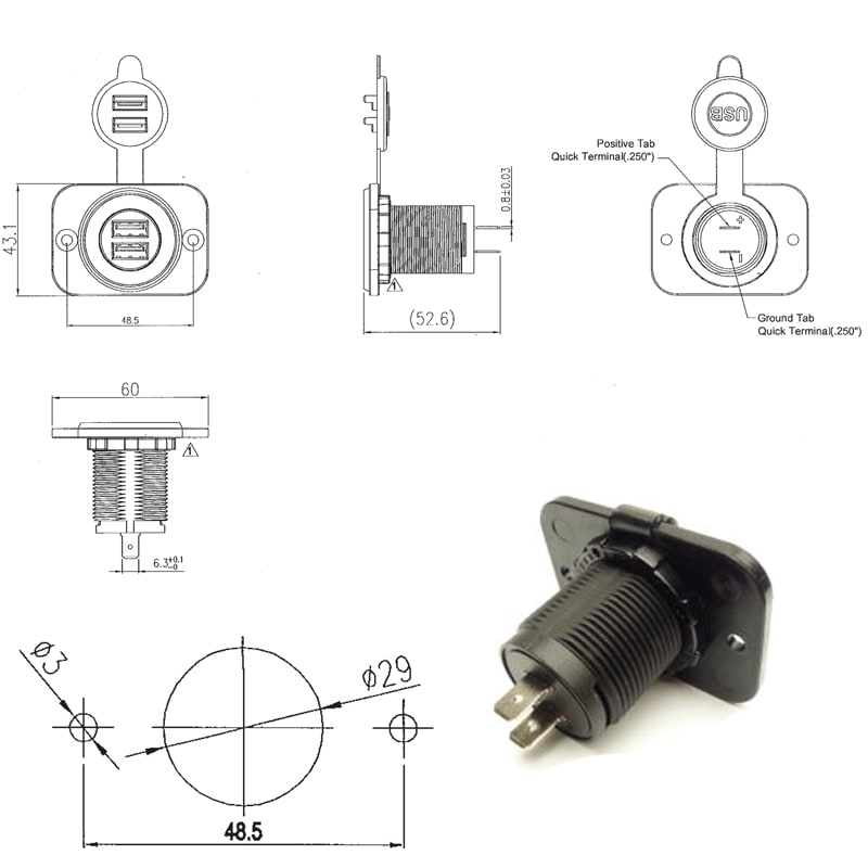 USB Ladestecker 2x 2.1A