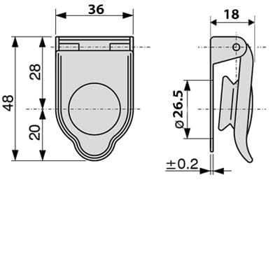 Bild von Spritzschutz zu Zündschlösser 26.5mm