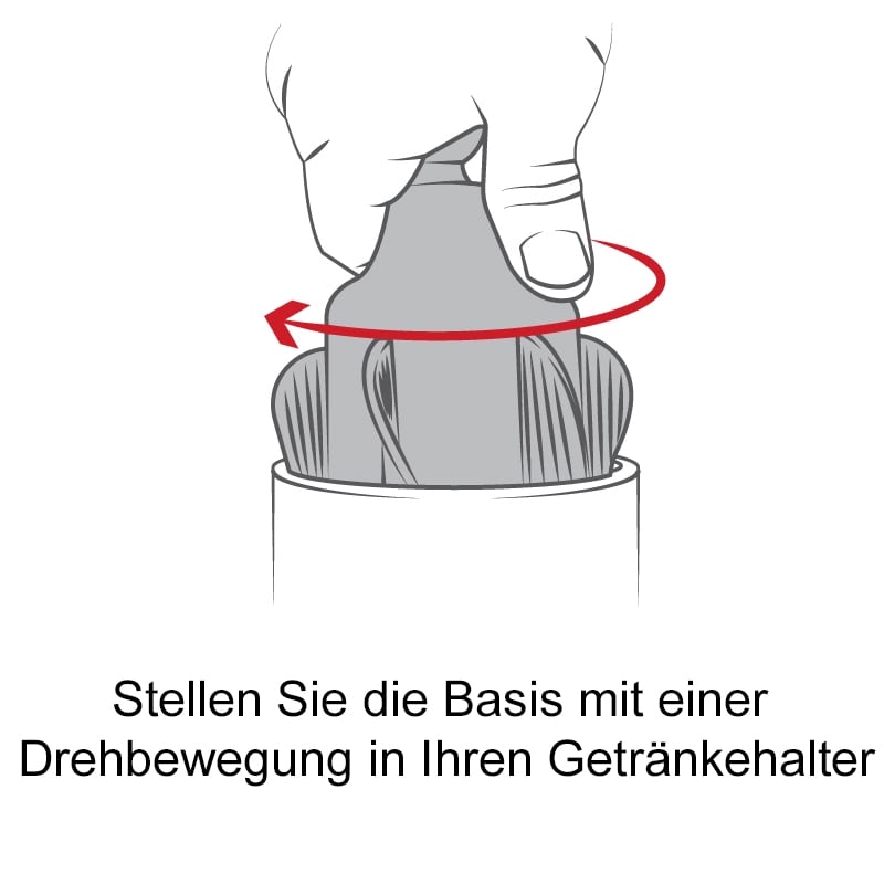 Basis für Getränkehalter mit Gummilippen