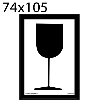 Handhabungszettel zerbrechlich