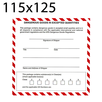 Bild von Dangerous goods in excepted quantities 