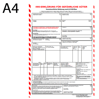 Beförderungsdokument Art. 8 GGVSee