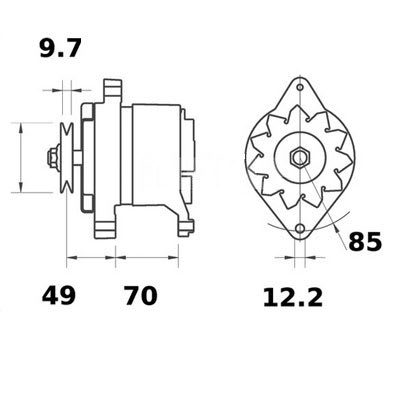 Bild von Alternator 12 V 55 A