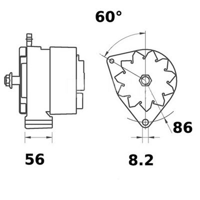 Bild von Alternator 12 V 55 A