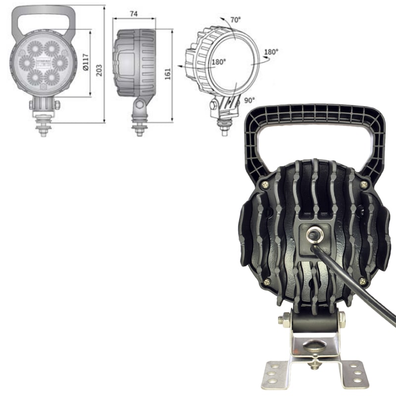Bild von LED-Arbeitsscheinwerfer Wesem 12-24 V