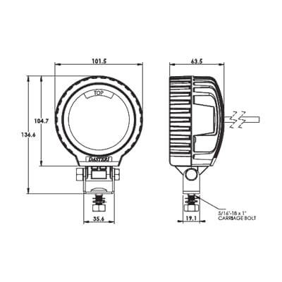 Bild von Arbeitsscheinwerfer LED rund