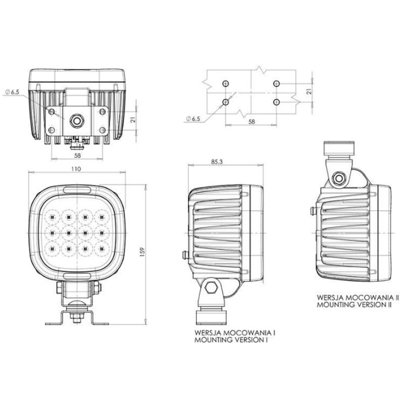 Bild von LED Arbeitsscheinwerfer WAS 12-24 V