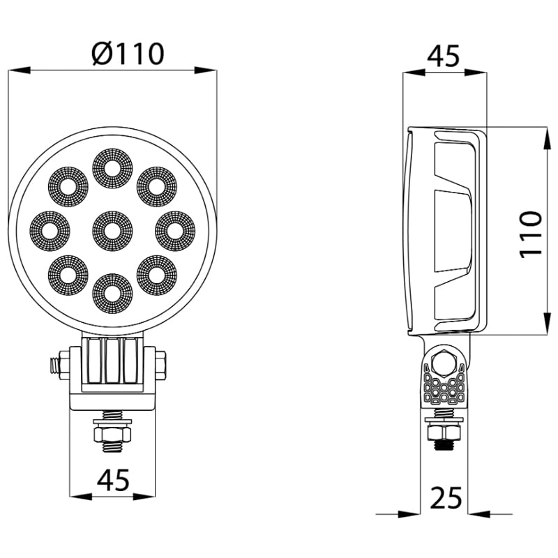 Bild von LED Arbeitsscheinwerfer 10-30V