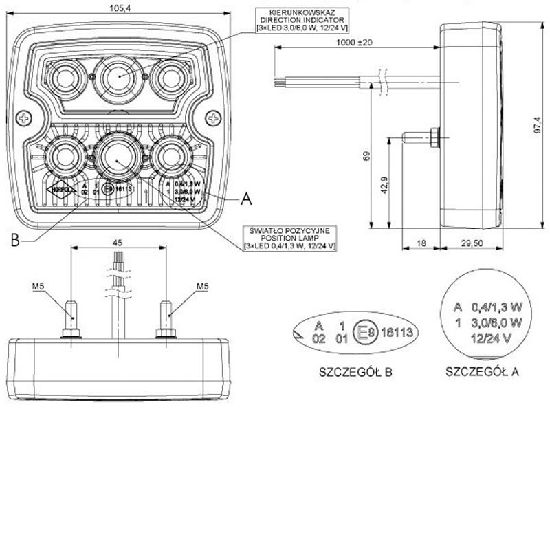 Bild von LED Blinkpositionsleuchte Horpol