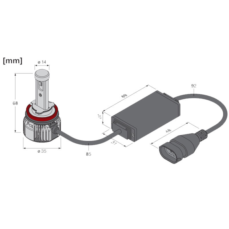 Bild von LED-Glühlampe H11 12V 2 Stück