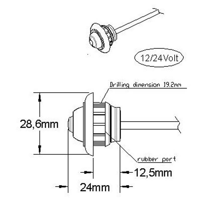 Bild von LED Positionsleuchte Lara 12 / 24 V