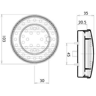 Bild von Rückfahrscheinwerfer LED 12/24 V