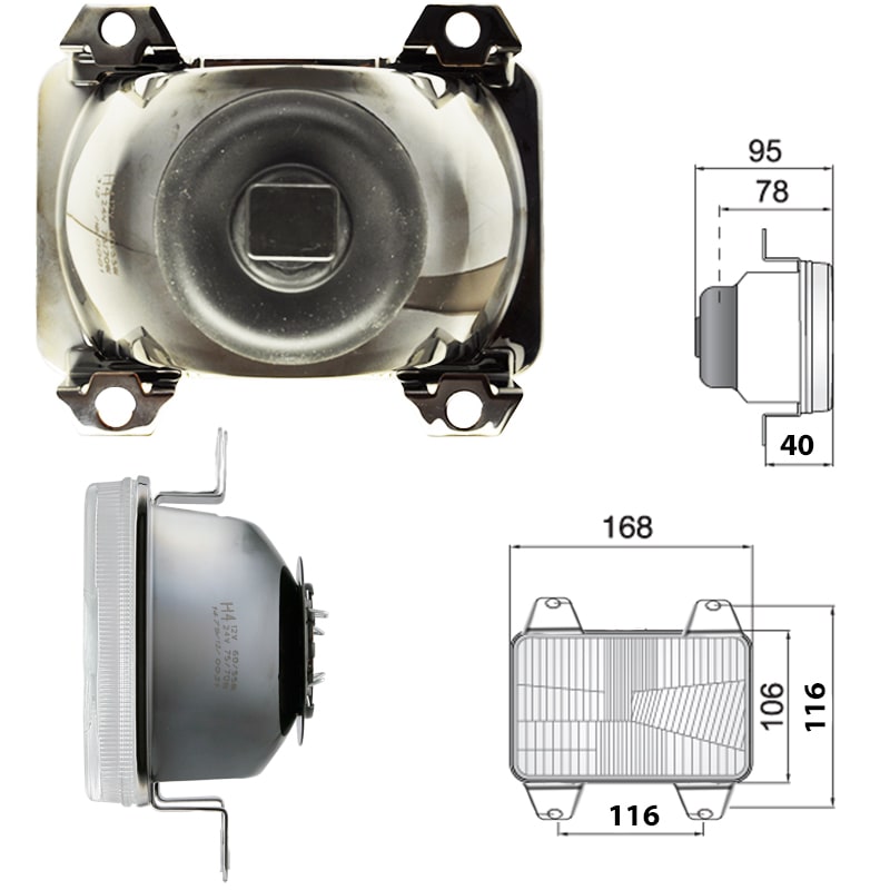 Bild von Scheinwerfer-Einsatz H4 WESEM