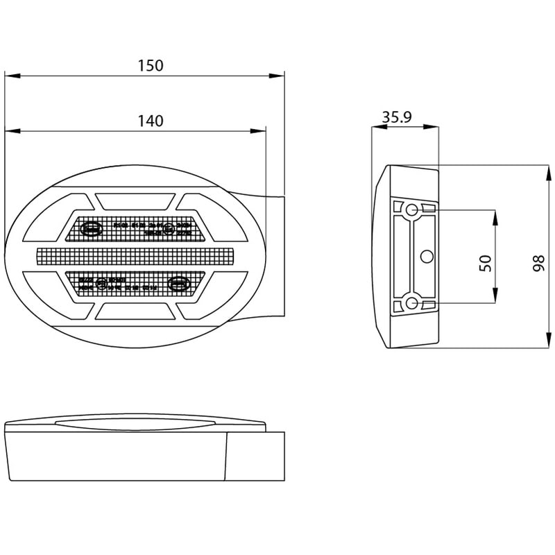 Bild von LED Schlussleuchte 12/24V Dasteri
