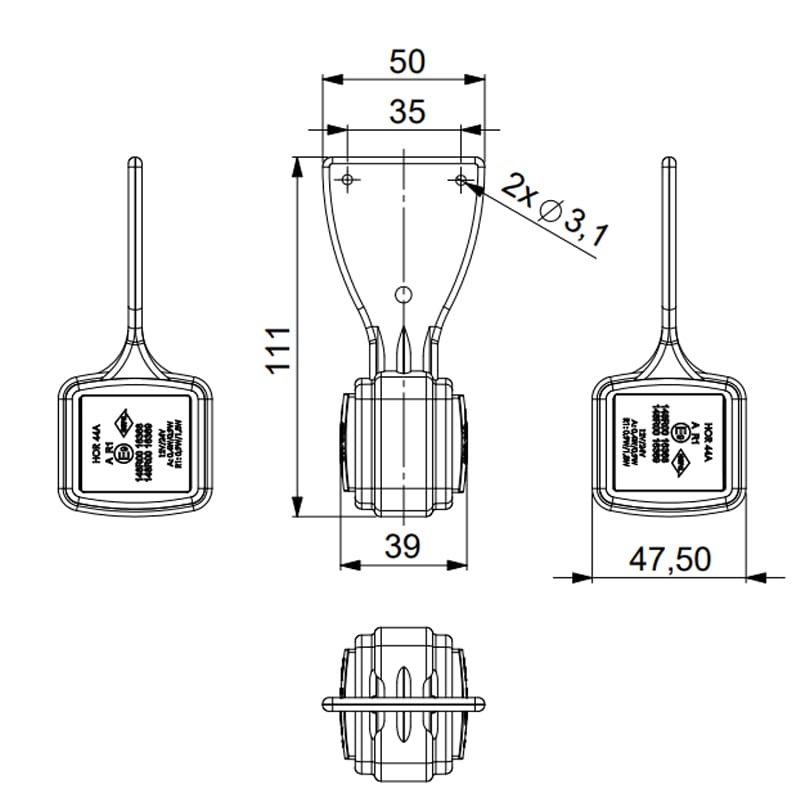 Bild von Umrissleuchte Horpol 12-24V
