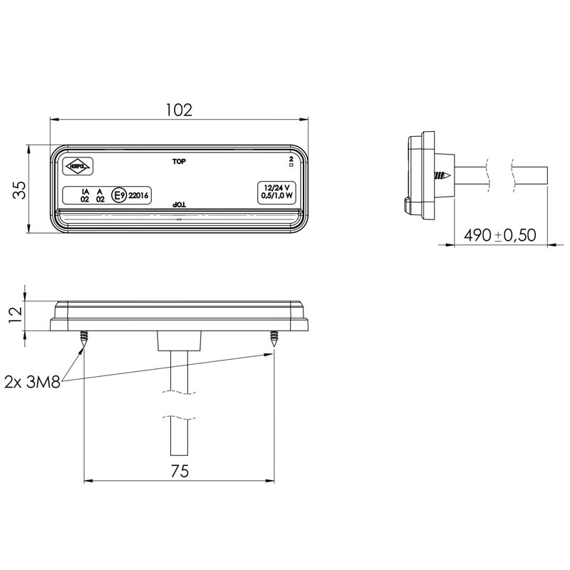 Bild von Seitenmarkierlicht Horpol 12 - 24 V