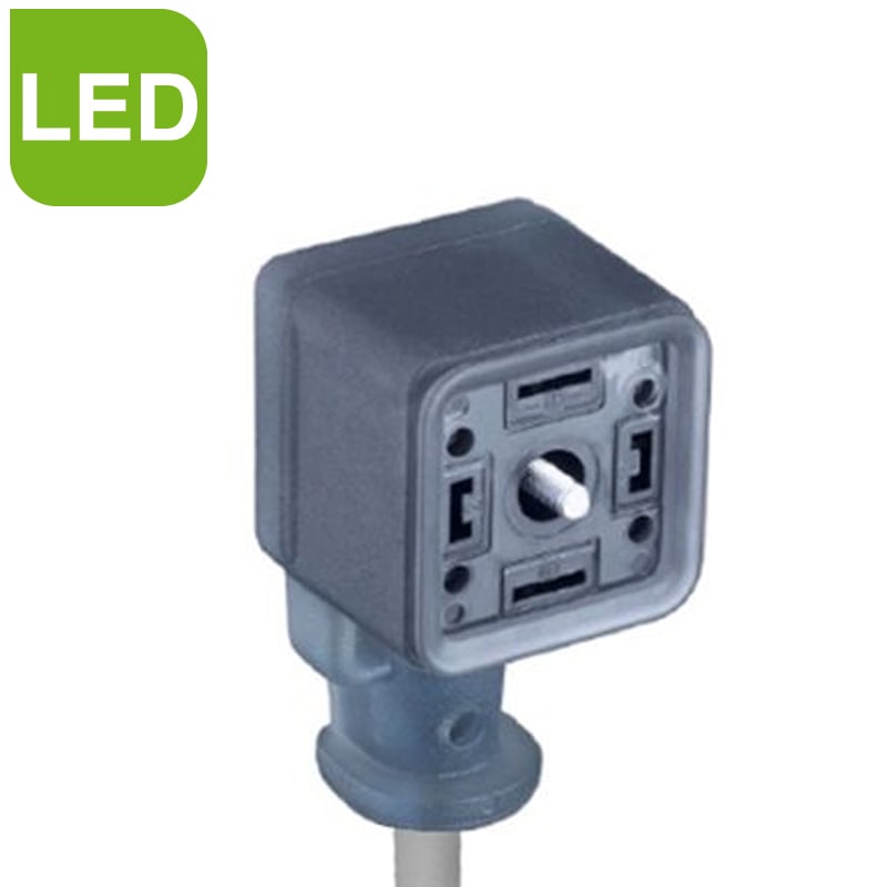 Bild von Magnetventilkabel Hirschmann Typ A mit LED