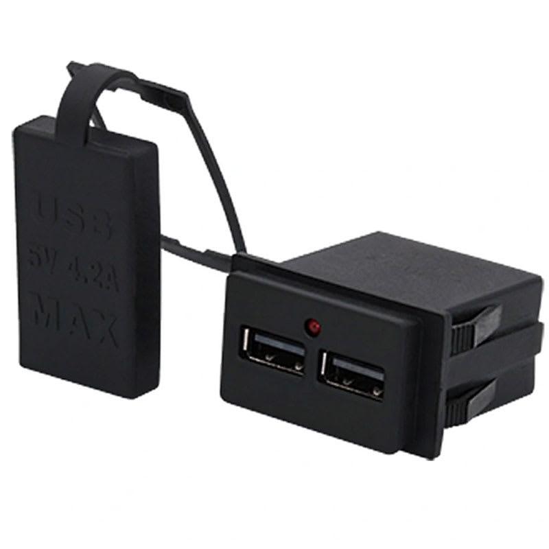 Bild von Einbaudose 41 x 21.5 mm, 2 x USB-A 12-24 V