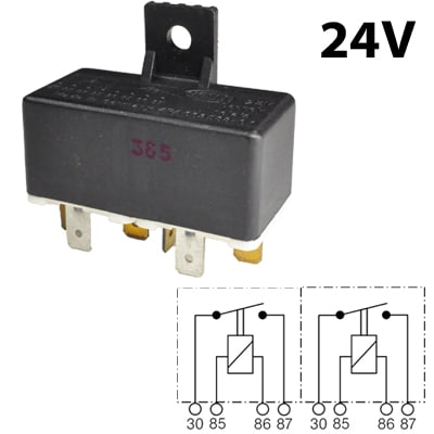 Bild von 12 / 24 V Schliesser Doppelrelais