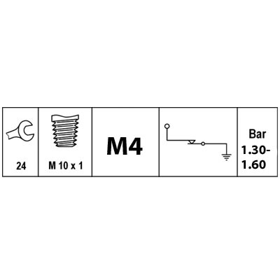 Bild von Druckschalter Ruhe EIN (Öffner)