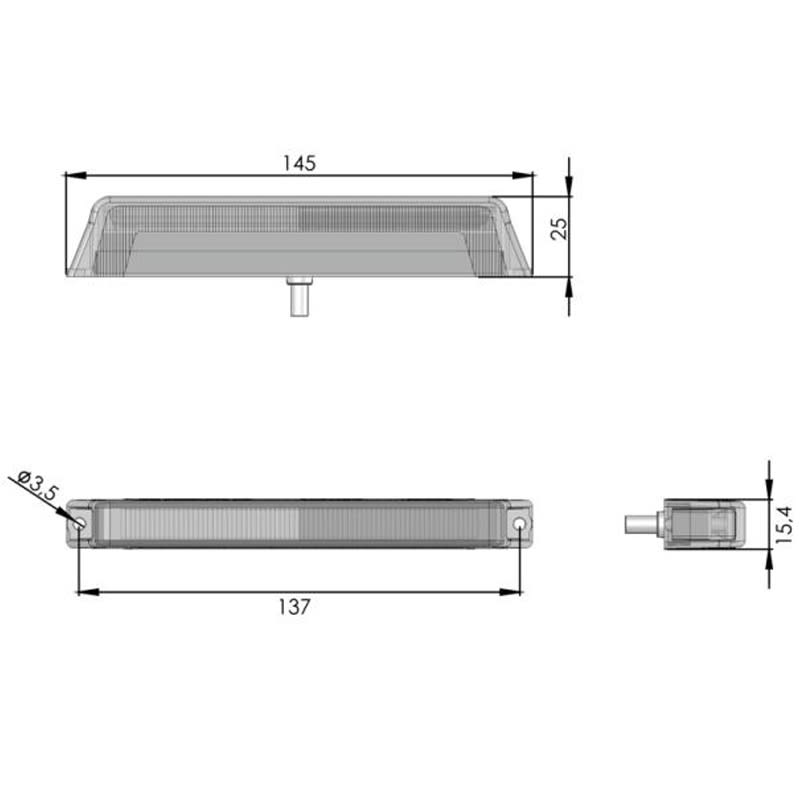 Bild von LED Blitzleuchte 12 / 24 V gelb