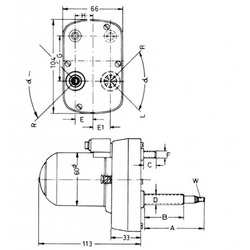 Bild von Wischermotor 12 V 105 °
