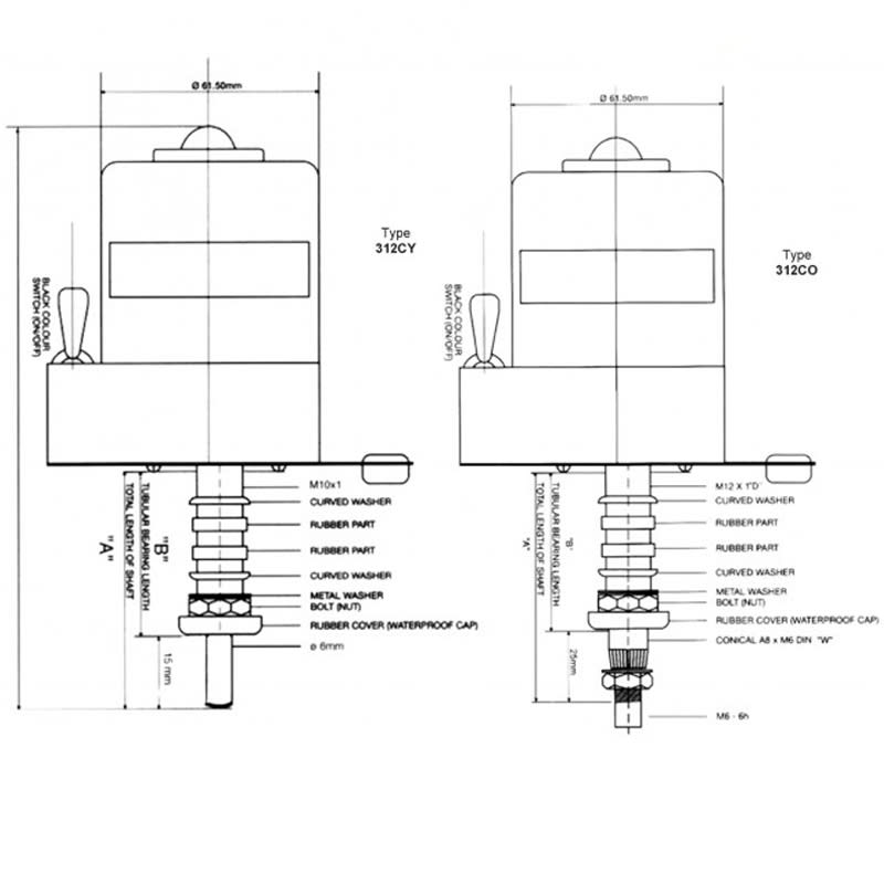 Bild von Wischermotor 12 V 85 ° mit Schalter