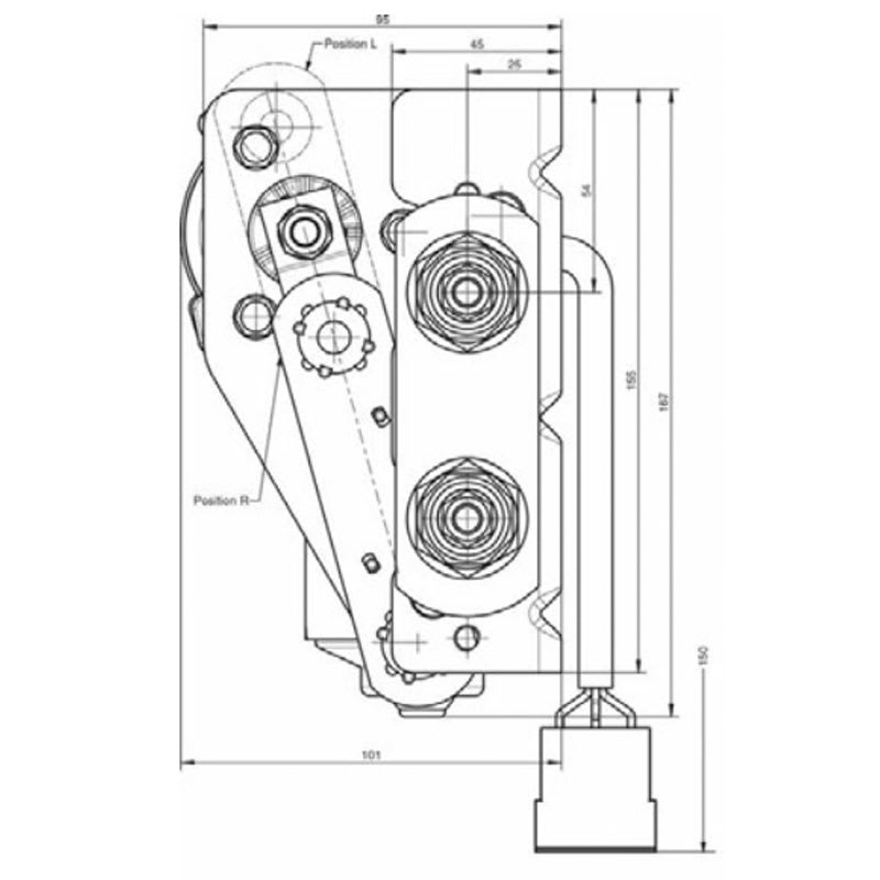 Bild von Wischermotor mit Gestänge 12V 90°