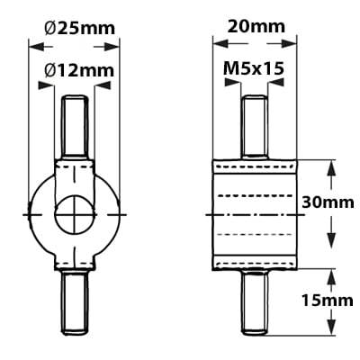 Bild von O-Puffer M5x15mm