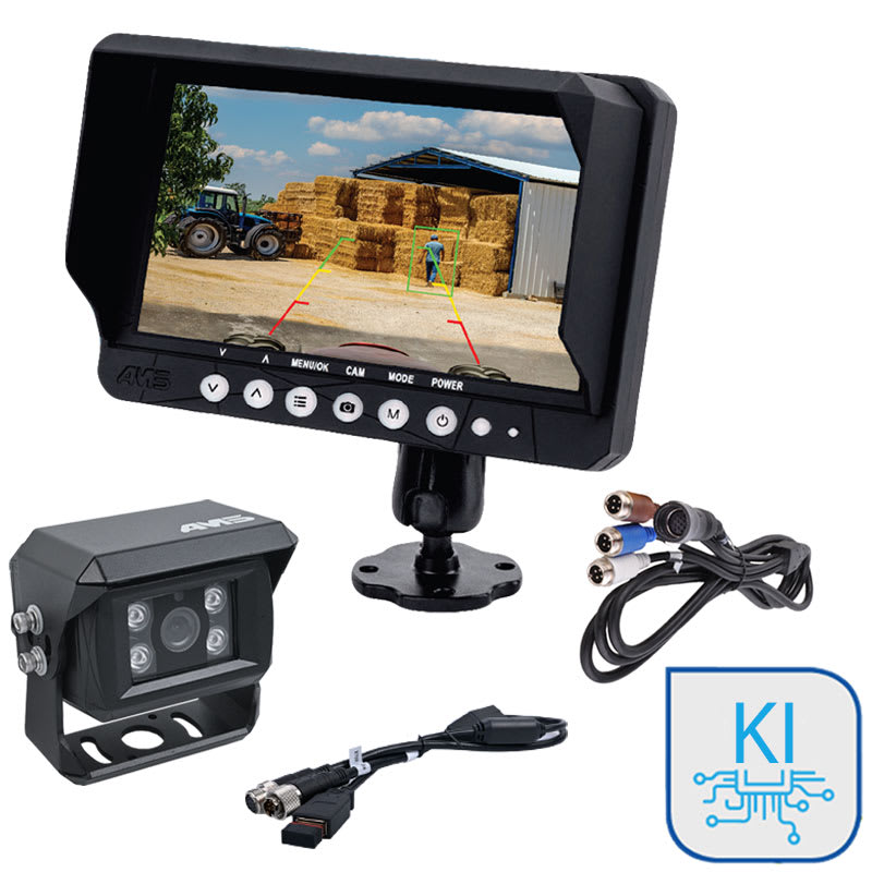 Bild von Rückfahrkamera-Set 12 - 24 V mit Hinderniserkennung FHD 7'' 